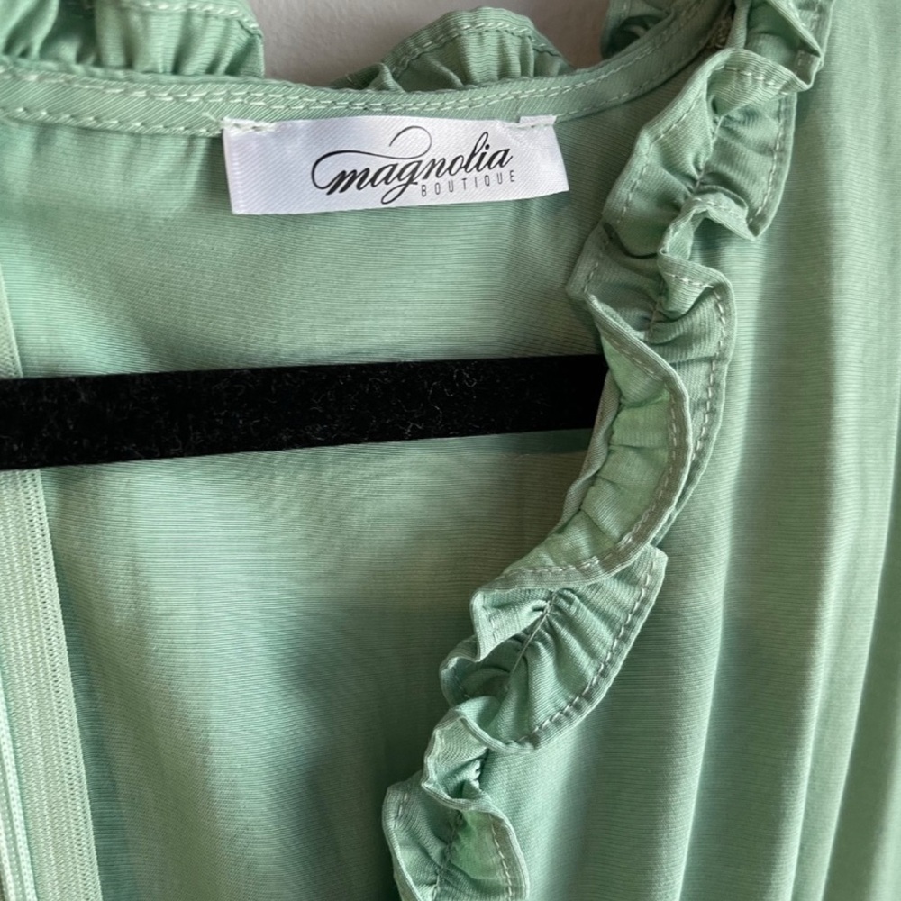 Magnolia Mint Ruffle Mini Dress - Picture 3 of 4